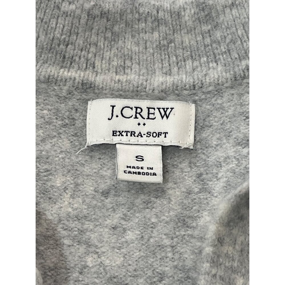 J.Crew Extra-Soft Gray Collared Pullover Sweater Long Sleeve Womens Size S - Picture 5 of 9